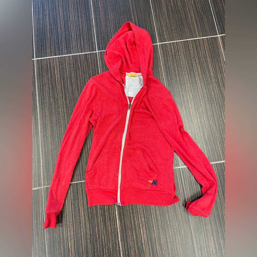 Aviator Nation Locals Only Zip Up Hoodie UNISEX Size S